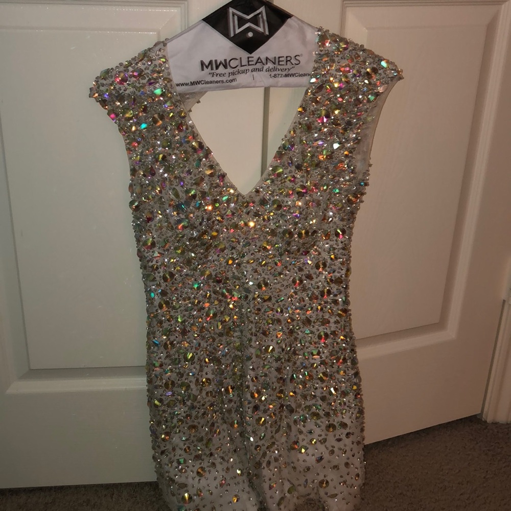 Tight Rhinestoned Homecoming dress!!